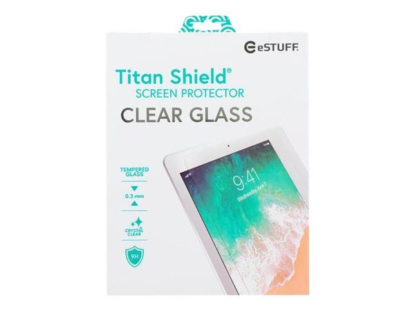 eSTUFF Titan Shield - Skjermbeskyttelse for nettbrett - glass - 7.9" - gjennomsiktig - for Apple iPad mini (6. generasjon)