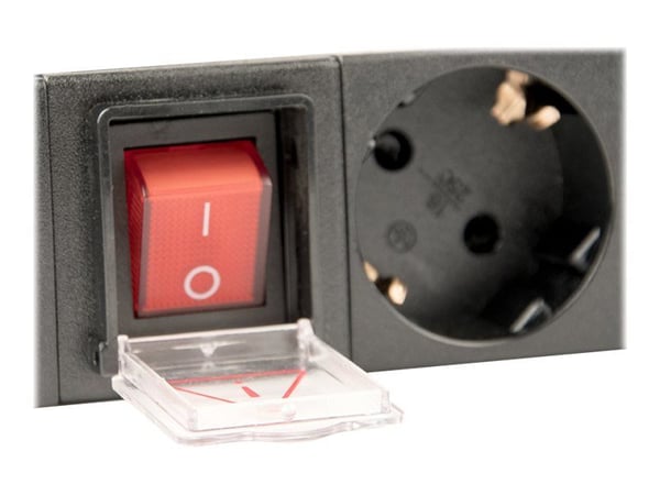 EnerGenie EG-PDU-014-C14 - Strømfordelerenhet (kan monteres i rack) - AC 250 V - 3680 watt - utgangskontakter: 8 (8 x IEC 60320 C14) - 1U - 3 m kabel