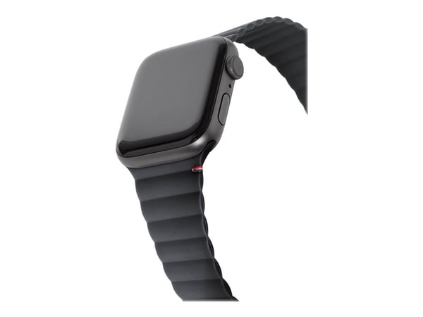 Koodattu magneettinen silikonirannekoru LITE musta 42-44mm
