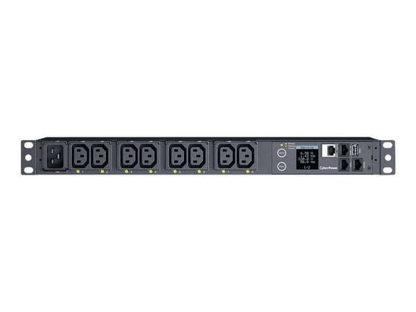 CyberPower Switched Series PDU41005 - Strømfordelerenhet (kan monteres i rack) - AC 100-240 V - enkeltfase - Ethernet, serial - inngang: IEC 60320 ...