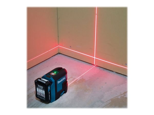 Makita SK105DZ, 25 m, 3 mm/m, 4°, Punainen, Linjalaser, Musta, Sininen *Wothout battery & Charger!*