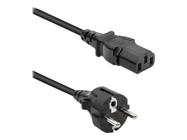 Qoltec - Strömkabel - ström CEE 7/7 till ström IEC 60320 C13 - 250 V - 16 A - 2,5 m