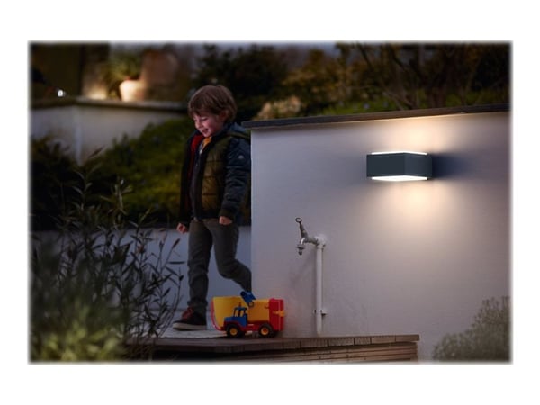 Philips myGarden Hedgehog - Vegglampe - 1 sokkel - E27 - antrasitt