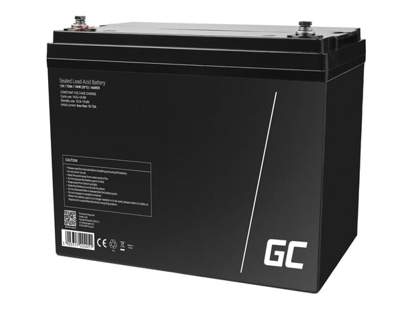 Green Cell - UPS-batteri - 1 x batteri - Sealed Lead Acid (SLA) - 75 Ah - svart