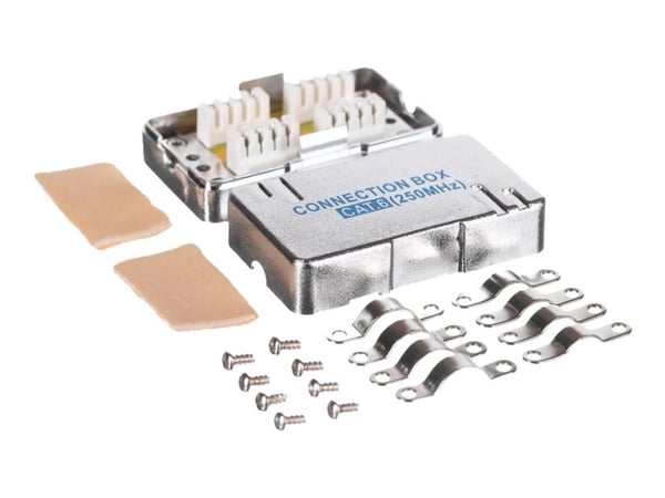 Netrack - Nettverkkopler - 4 pin-IDC krone til 4 pin-IDC krone - FTP - CAT 6 - sølv