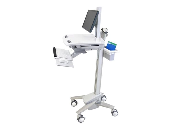 Ergotron StyleView - Vagn - för LCD-skärm/PC-utrustning - medicinsk - plast, aluminium, zinkpläterat stål - grå, vit, polerat aluminium - skärmstor...