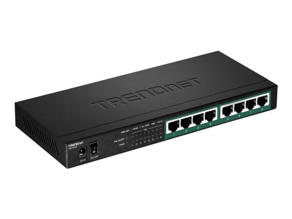 TRENDnet TPE TG83 - Switch - 8 x 10/100/1000 (PoE+) - skrivbordsmodell, väggmonterbar - PoE+ (65 W) - TAA-kompatibel