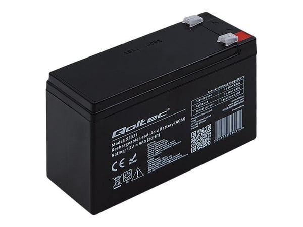Qoltec - UPS-batteri - 1 x batteri - blysyre - 9 Ah