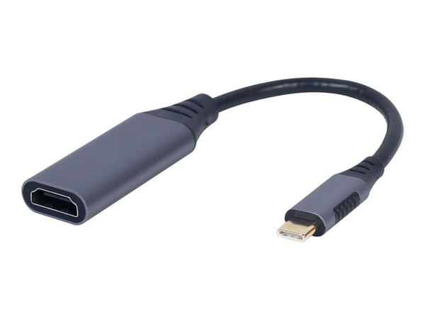 Cablexpert - Video adapter - USB-C hann til HDMI hunn - 15 cm - romgrå - 4K-støtte