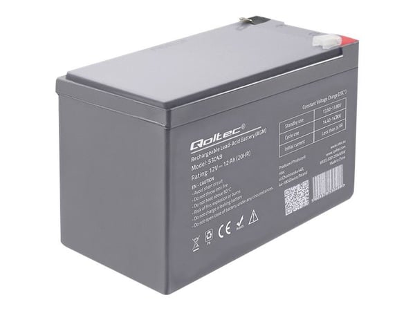 Qoltec 53049 - UPS-batteri - 1 x batteri - blysyre - 12 Ah