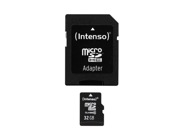 Intenso Class 10 - Flashminnekort (microSDHC til SD-adapter inkludert) - 32 GB - Class 10 - microSDHC