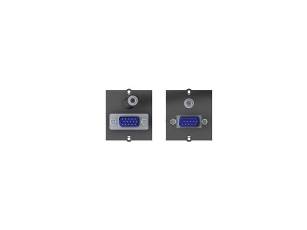 Bachmann Custom module - Modulær facilitet plade snape-in - HD-15, 3,5 mm stereo mini jack - sort