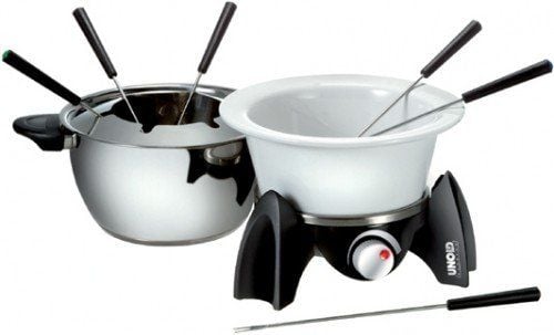 UNOLD FONDUE SET - Fonduegryte - 500 W - svart/rustfritt stål