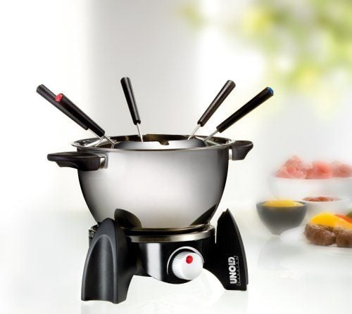 UNOLD FONDUE SET - Fonduegryte - 500 W - svart/rustfritt stål