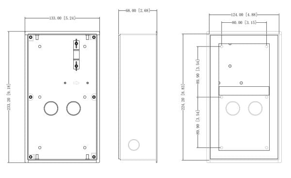 Dahua Technology VTM127, Hopea, Alumiini, VTM125, 133 mm, 68 mm, 233,2 mm