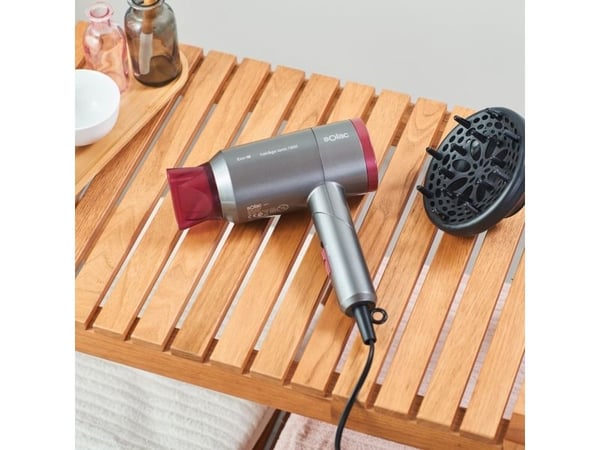Solac Hair&Go Ionic, Grå, Lilla, Hengering, 2000 W, 420 g