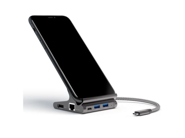 4smarts 7in1, USB 3.2 Gen 1 (3.1 Gen 1) Type-A + Type-C, 10,100,1000 Mbit/s, Harmaa, MicroSD (TransFlash), SD, HDMI, RJ-45, USB 3.2 Gen 1 (3.1 Gen ...