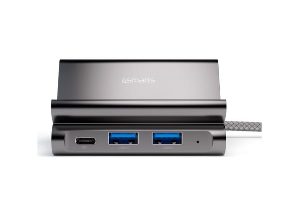 4smarts 7in1, USB 3.2 Gen 1 (3.1 Gen 1) Type-A + Type-C, 10,100,1000 Mbit/s, Harmaa, MicroSD (TransFlash), SD, HDMI, RJ-45, USB 3.2 Gen 1 (3.1 Gen ...