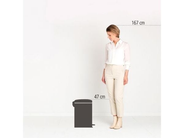 Brabantia NewIcon, 20L, rund, beige, pedal, 29cm, 290mm