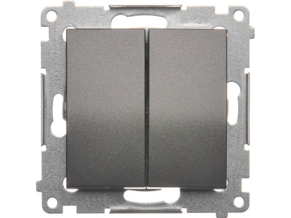 Kontakt-Simon DW5.01/48, Plast, Anthracit, IP20, IP44, 250 V, 10 A, 75 mm