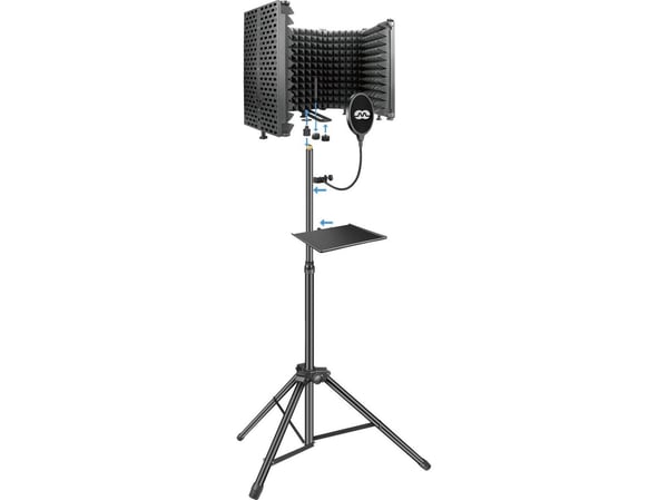 Mozos akustisk kabinettsett + stativ + popfilter MSHIELD-CABIN-SET Mozos akustisk kabinettsett + stativ + popfilter MSHIELD-CABIN-SET