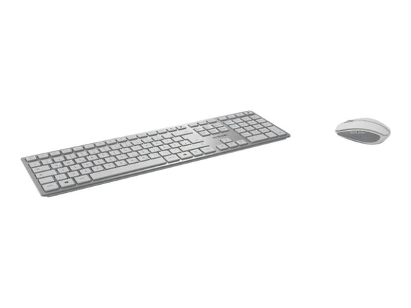 CHERRY DW 9100 SLIM, RF Wireless + Bluetooth, QWERTY, Hopea, Sisältää hiiren