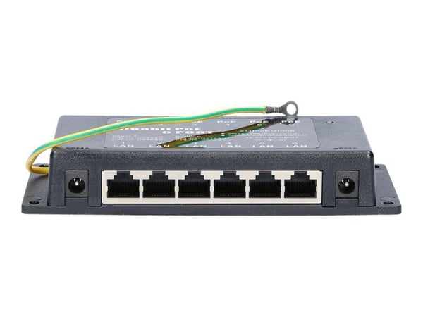 Extralink - Strøminjektor (veggmonterbar) - AC 100-240V - 90 Watt - utgangskontakter: 6 - svart