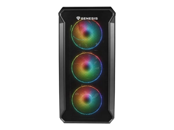 Genesis Irid 503 aRGB - Tower - micro ATX - ingen strømforsyning (ATX) - svart - USB/lyd