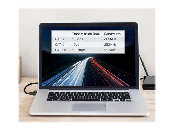 Unitek - Koblingskabel - RJ-45 (hann) til RJ-45 (hann) - 6.8 mm - skjermet, beskyttet tvunnet parkabel (STTP) - CAT 7 - formstøpt, uten hindringer ...