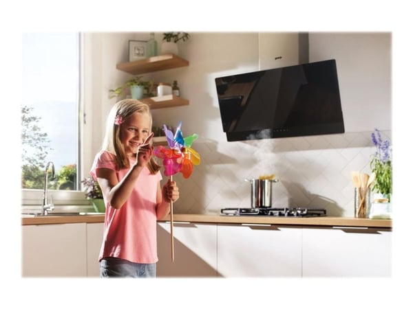 Gorenje Essential WHI949EXBG - Panser - skorsteinvinklet - bredde: 90 cm - dybde: 33.5 cm - ekstraksjon og resirkulasjon (-) - med intern motor - r...