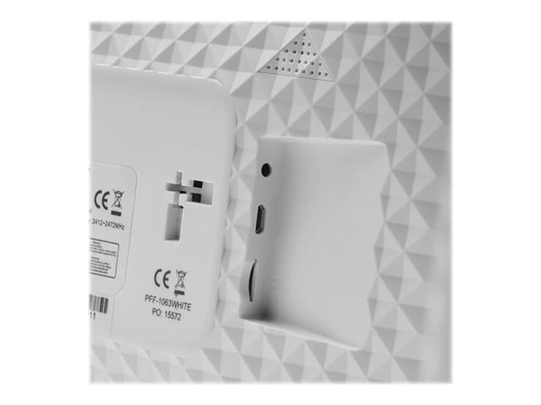 DENVER FRAMEO PFF-1063WHITE - Digital fotoramme - 16 GB - 10.1" - 1920 x 1080 - hvit