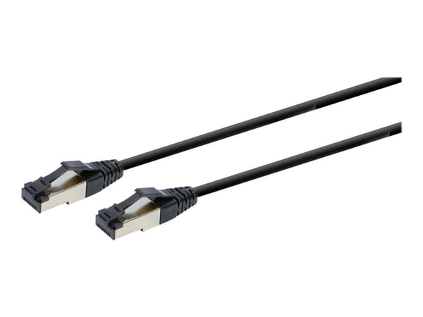 Cablexpert - Koblingskabel - RJ-45 (hann) til RJ-45 (hann) - S/FTP - CAT 8 - halogenfri, formstøpt, uten hindringer - svart