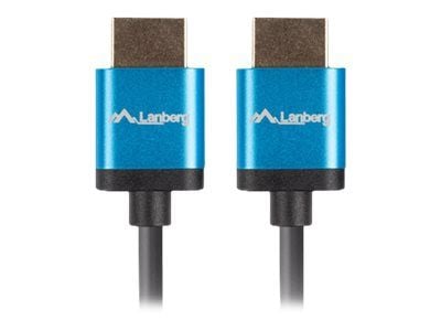 Lanberg - Premium High Speed - HDMI-kabel - HDMI hann til HDMI hann - 1.8 m - svart - 4K-støtte, 1080p-støtte