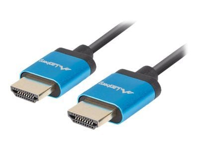 Lanberg - Premium High Speed - HDMI-kabel - HDMI hann til HDMI hann - 1.8 m - svart - 4K-støtte, 1080p-støtte