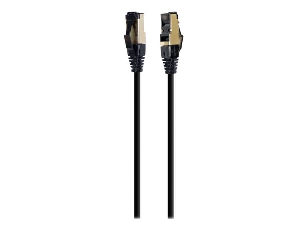 Cablexpert - Koblingskabel - RJ-45 (hann) til RJ-45 (hann) - 1 m - S/FTP - CAT 8 - halogenfri, formstøpt, uten hindringer - svart