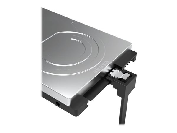Akasa PROSLIM - SATA-kabel - Serial ATA 150/300/600 - SATA (hunn) høyrevinklet til SATA (hunn) låst - 50 cm - svart
