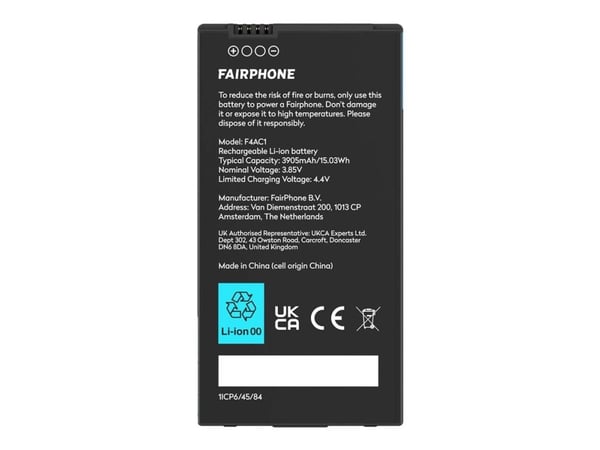 Fairphone - Batteri - Li-Ion - 3905 mAh - 15.03 Wh - for Fairphone 4