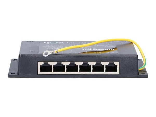 Extralink - Strøminjektor (veggmonterbar) - AC 100-240V - 90 Watt - utgangskontakter: 6 - svart