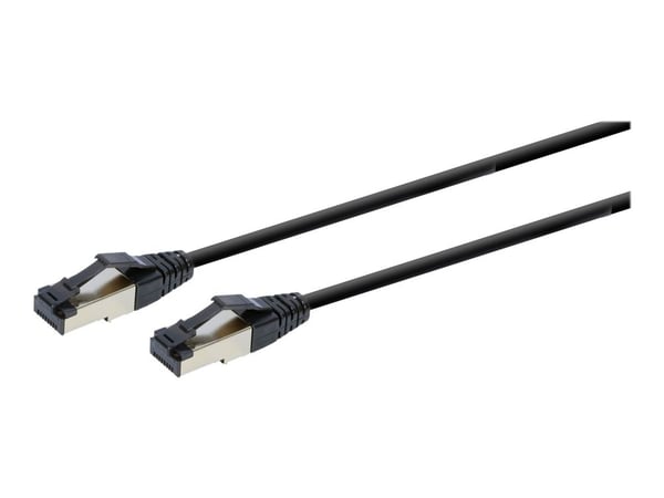Cablexpert - Koblingskabel - RJ-45 (hann) til RJ-45 (hann) - S/FTP - CAT 8 - halogenfri, formstøpt, uten hindringer - svart