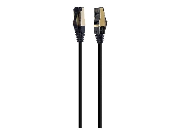 Cablexpert - Koblingskabel - RJ-45 (hann) til RJ-45 (hann) - S/FTP - CAT 8 - halogenfri, formstøpt, uten hindringer - svart