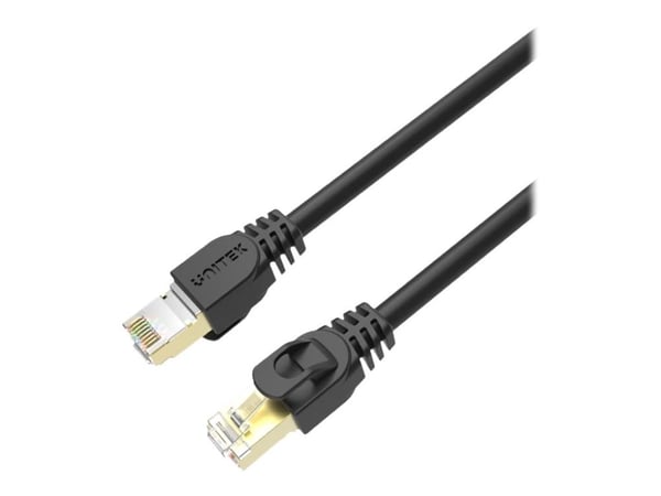 Unitek - Koblingskabel - RJ-45 (hann) til RJ-45 (hann) - 6.8 mm - skjermet, beskyttet tvunnet parkabel (STTP) - CAT 7 - formstøpt, uten hindringer ...