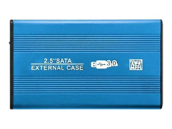 Qoltec - Lagringskabinett - 2,5" - SATA 6Gb/s - USB 3.0 - blå