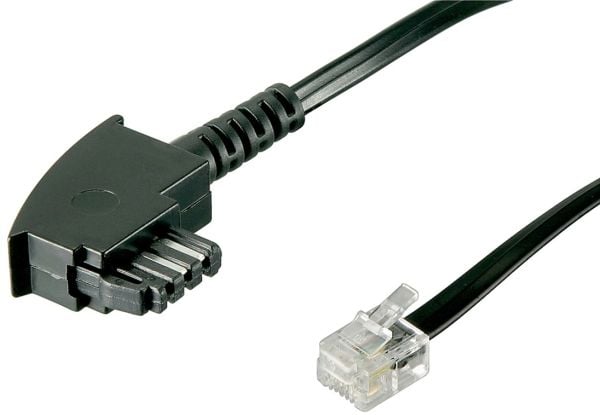 Goobay 68536, 6 m, TAE-F, RJ11, Sort, Hankjønn, Hankjønn