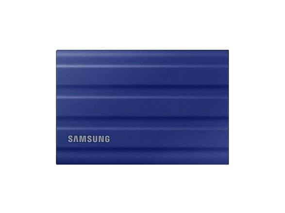 Samsung T7 Shield MU-PE1T0R - SSD - kryptert - 1 TB - ekstern (bærbar) - USB 3.2 Gen 2 (USB-C kontakt) - 256-bit AES - blå