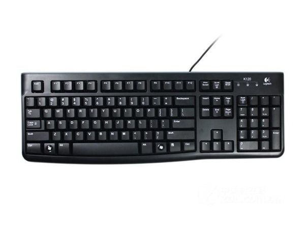 Logitech Keyboard K120 for Business, Täysikokoinen (100 %), Langallinen, USB, AZERTY, Musta