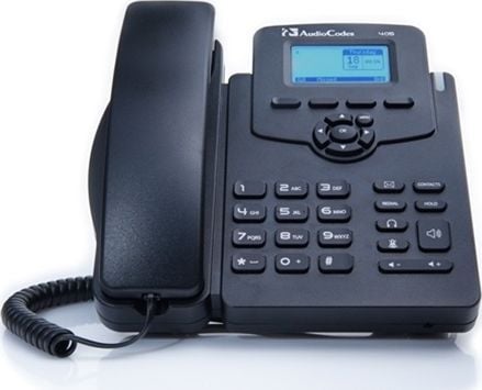 AudioCodes 405HD IP Phone - VoIP-telefon - treveis anropskapasitet - SIP, SDP - 2 linjer - svart