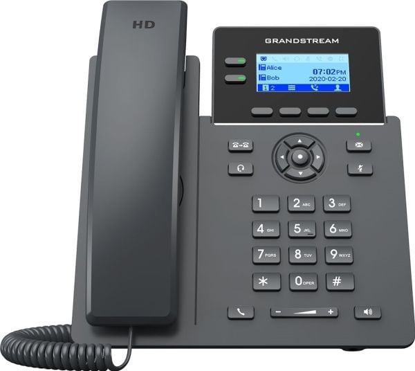 Grandstream GRP2602W - VoIP-telefon - IEEE 802.11a/b/g/n/ac (Wi-Fi) - 5-veis anropskapasitet - SIP, RTCP, RTP, SRTP, RTCP-XR - 2 linjer