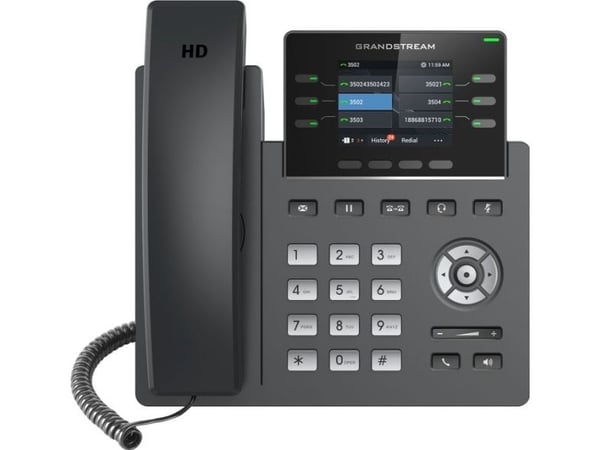 Grandstream GRP2613 - VoIP-telefon med anrops-ID/samtale venter - treveis anropskapasitet - SIP, RTCP, RTP, SRTP - 4 linjer