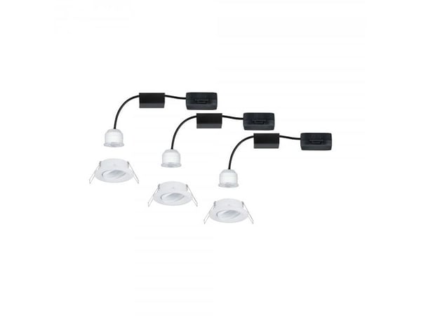 Paulmann 929.71, Rund, Tak/Vegg, Hvit, Aluminium, Sykehus, Kontor, Utstillingslokale, IP23