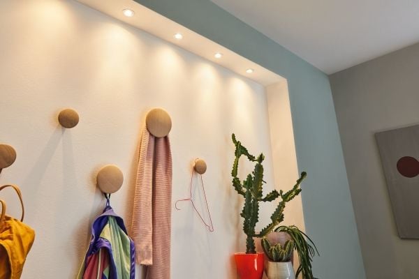Paulmann 942.99, Innsunket spotlight, Ikke-utskiftbare pærer, 1 ampuller, LED, 2700 K, Hvit